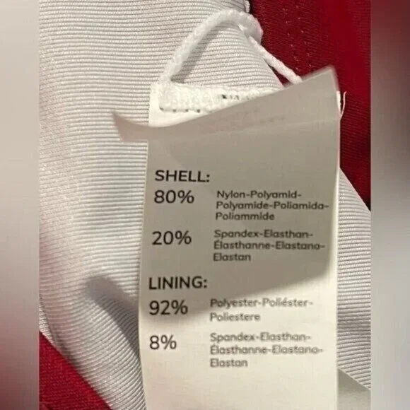 Cupshe Women One Piece Swimsuit Medium Red V-Neck Crisscross Back High Waist - Picture 8 of 9